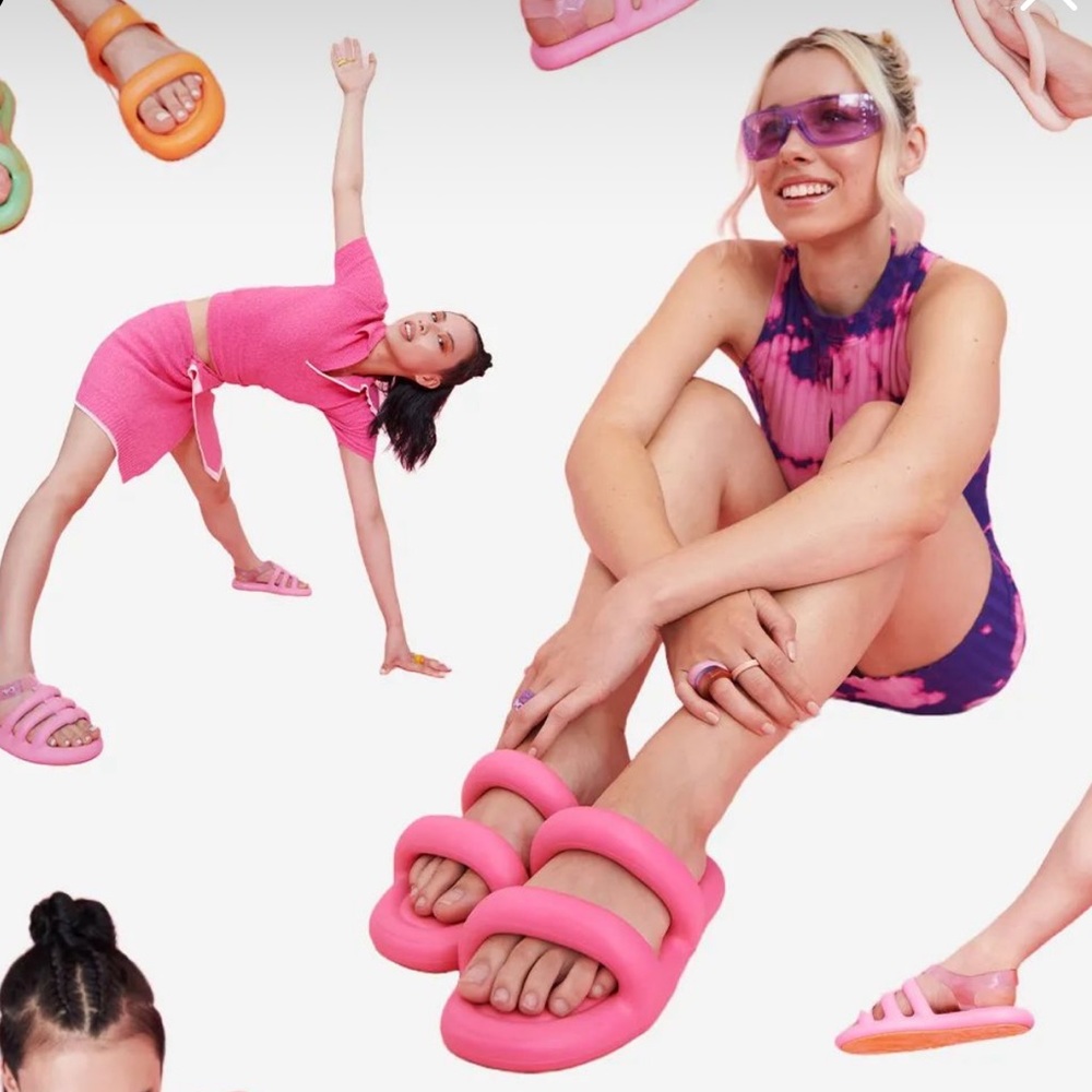 Melissa Pink Slide Sandals